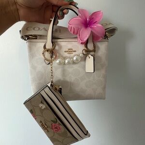 Coach Outlet City Mini Tote Bag In Signature Canvas and Mini Skinny Id Case